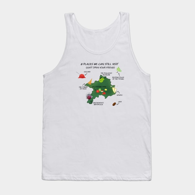 A travel map for foodies during lockdown Tank Top by shackledlettuce